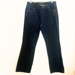 St. John’s Bay dark denim jeans, size 14 Secretly Slender